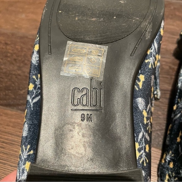 Cabi Carnaby Floral Blue Velvet Gold Horsebit Loafer Flats Preppy Retro US 9 - Picture 12 of 13